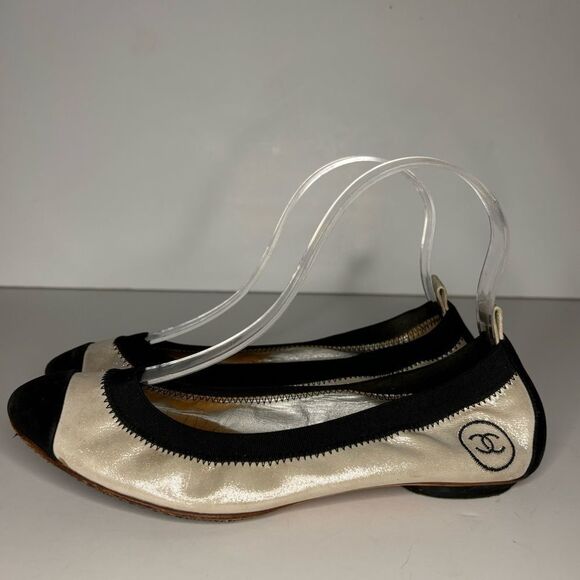CHANEL Stretch Spirit Interlocking CC Logo Ballet Flat - Picture 13 of 14